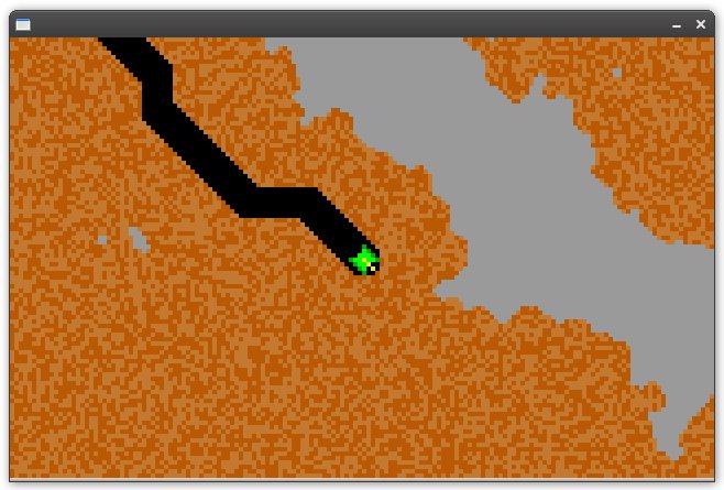 Tank digging through level